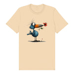 T-shirt Quirky Bird graphic 0039 - Soft Cream