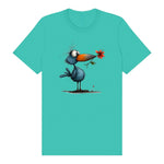T-shirt Quirky Bird graphic 0039 - Teal