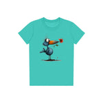 T-shirt Quirky Bird graphic 0039 - Teal