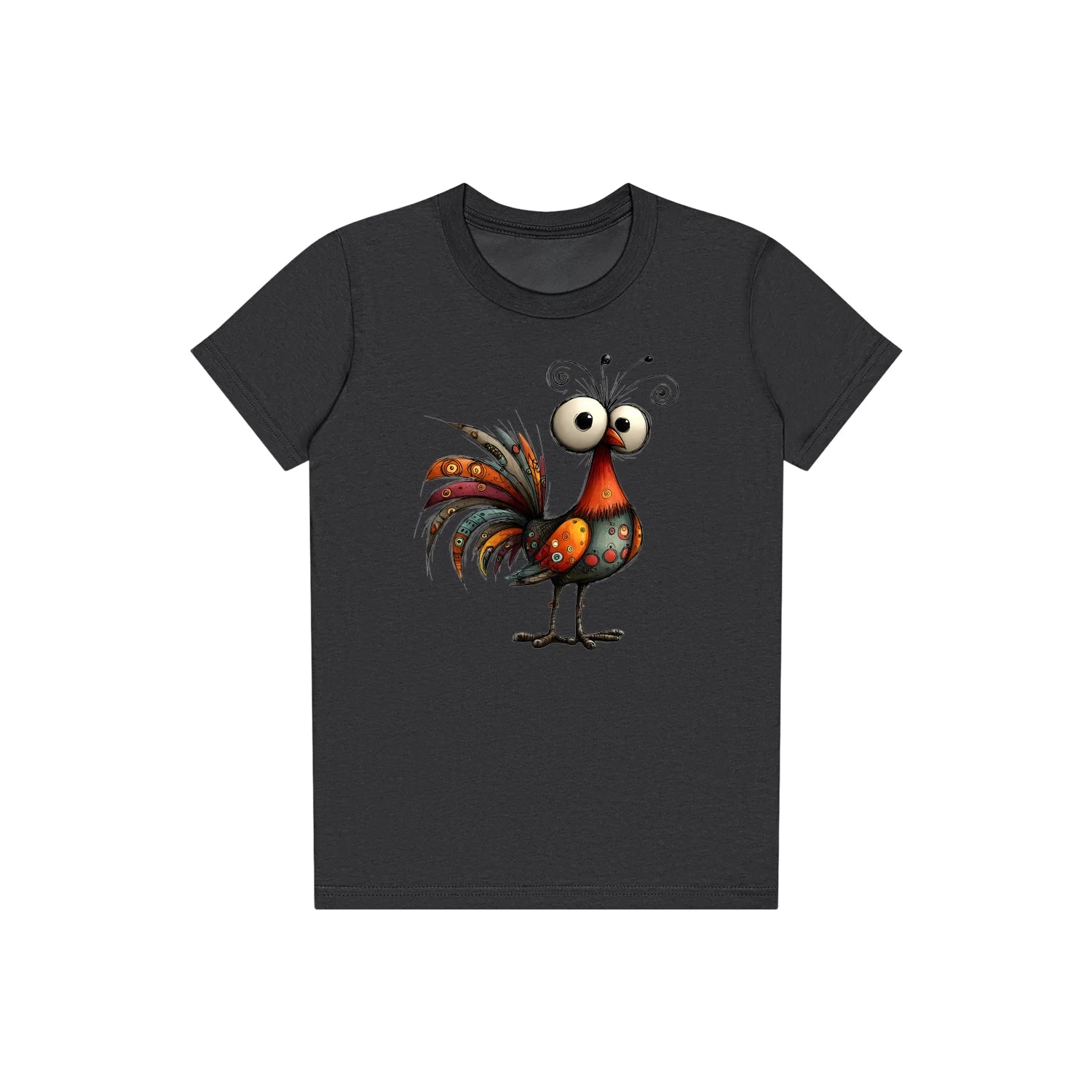 T-shirt Quirky Bird graphic 0040 - Dark Grey