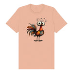 T-shirt Quirky Bird graphic 0040 - Peach