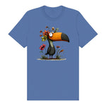 T-shirt Quirky Bird graphic 0041 - Columbia Blue