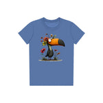 T-shirt Quirky Bird graphic 0041 - Columbia Blue