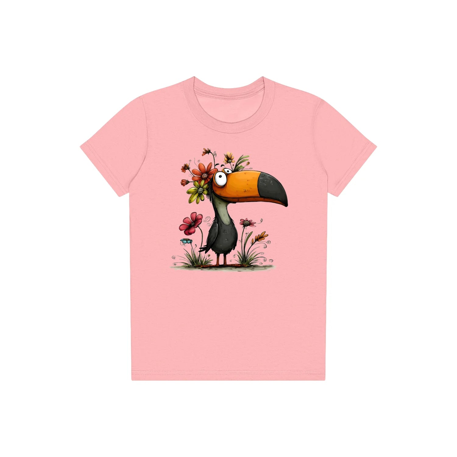 T-shirt Quirky Bird graphic 0041 - Pink