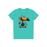 T-shirt Quirky Bird graphic 0041 - Teal