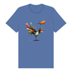 T-shirt Quirky Bird graphic 0042 - Columbia Blue