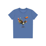 T-shirt Quirky Bird graphic 0042 - Columbia Blue