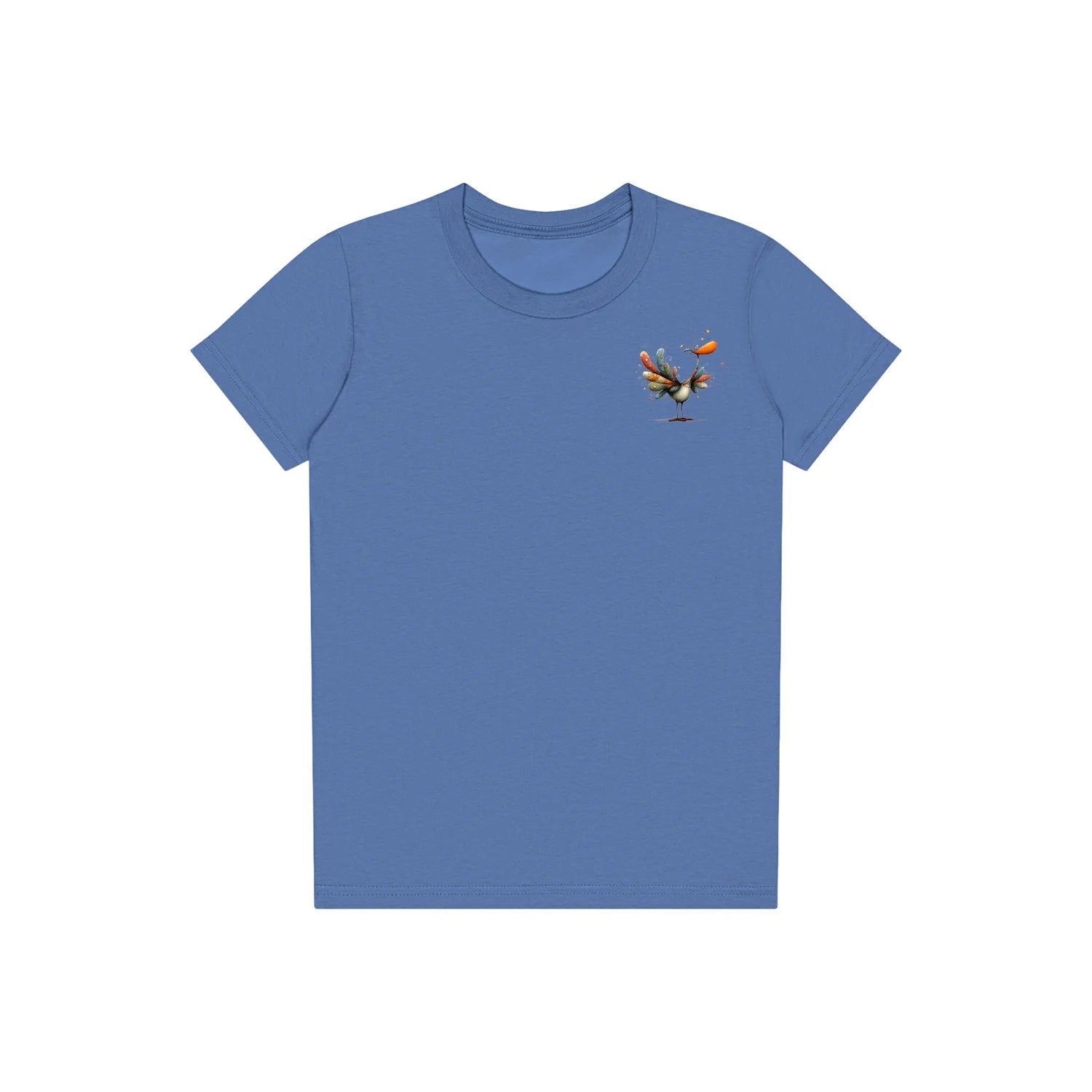 T-shirt Quirky Bird graphic 0042 - Columbia Blue