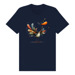 T-shirt Quirky Bird graphic 0042 - Navy