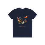 T-shirt Quirky Bird graphic 0042 - Navy
