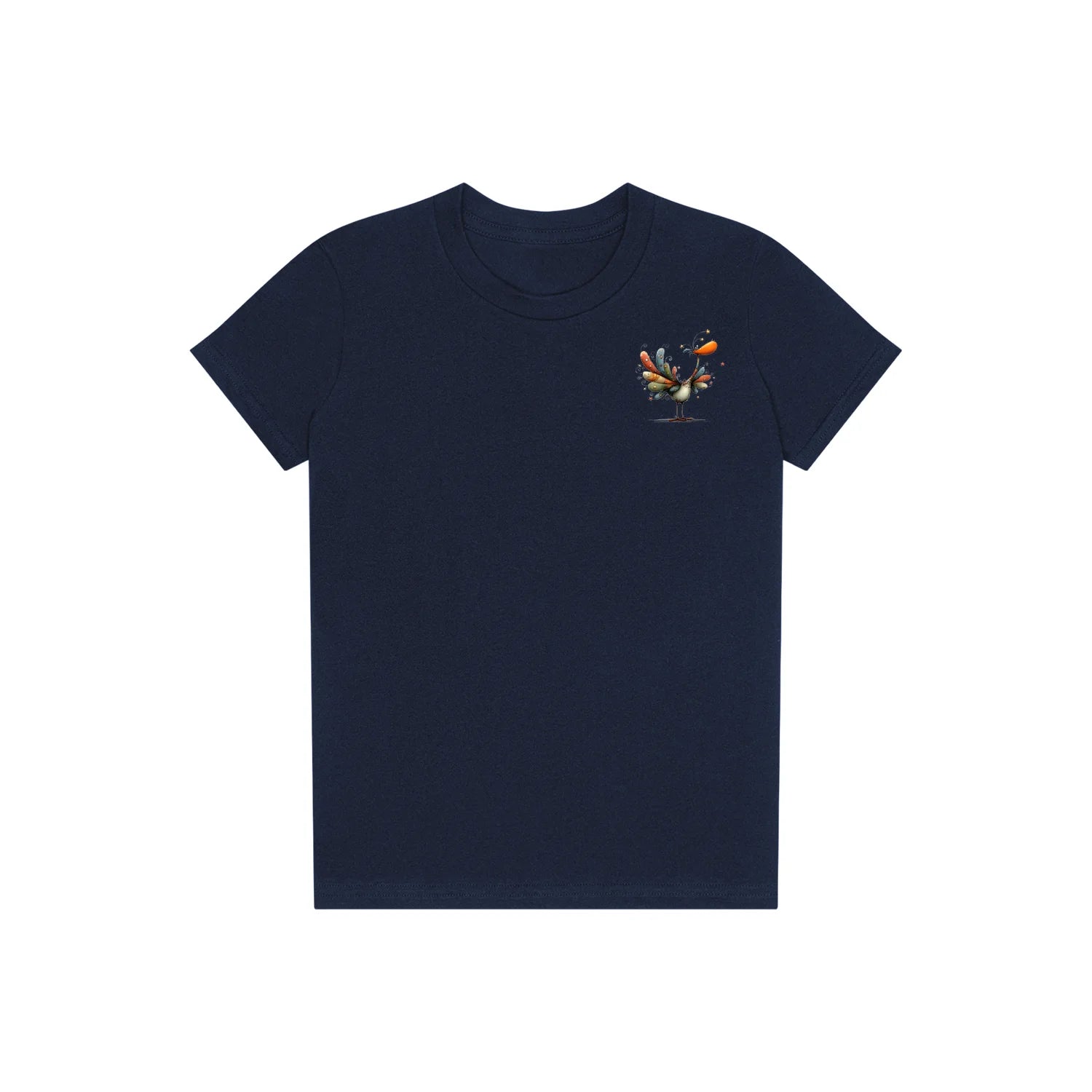 T-shirt Quirky Bird graphic 0042 - Navy