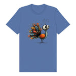 T-shirt Quirky Bird graphic 0043 - Columbia Blue