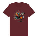T-shirt Quirky Bird graphic 0043 - Maroon