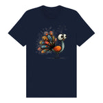 T-shirt Quirky Bird graphic 0043 - Navy