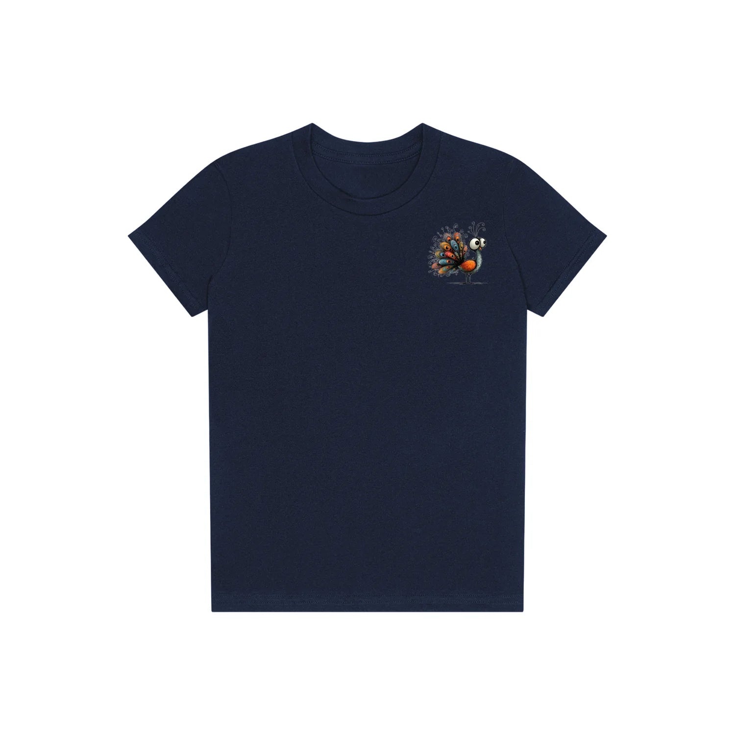T-shirt Quirky Bird graphic 0043 - Navy