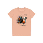 T-shirt Quirky Bird graphic 0043 - Peach