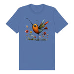 T-shirt Quirky Bird graphic 0044 - Columbia Blue