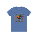 T-shirt Quirky Bird graphic 0044 - Columbia Blue