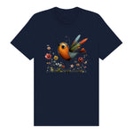 T-shirt Quirky Bird graphic 0044 - Navy