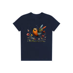 T-shirt Quirky Bird graphic 0044 - Navy