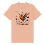 T-shirt Quirky Bird graphic 0044 - Peach