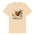 T-shirt Quirky Bird graphic 0044 - Soft Cream