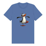 T-shirt Quirky Bird graphic 0045 - Columbia Blue