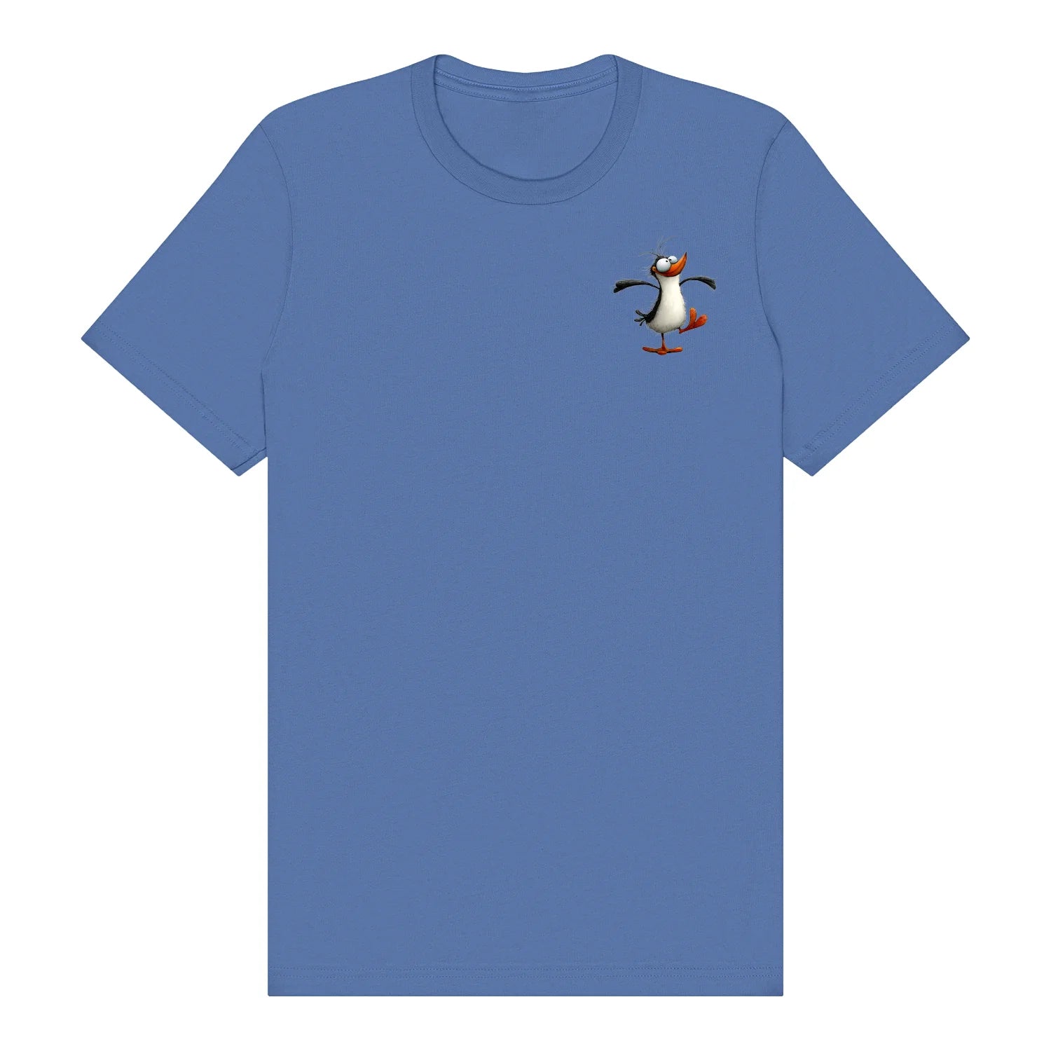 T-shirt Quirky Bird graphic 0045 - Columbia Blue