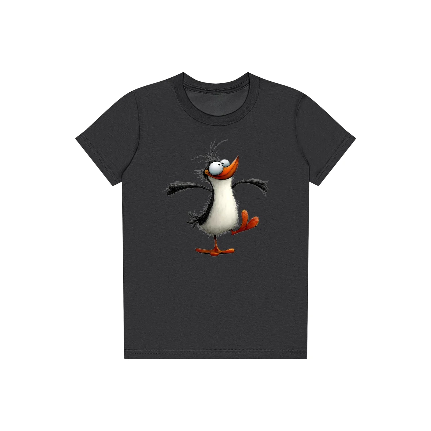 T-shirt Quirky Bird graphic 0045 - Dark Grey