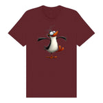 T-shirt Quirky Bird graphic 0045 - Maroon