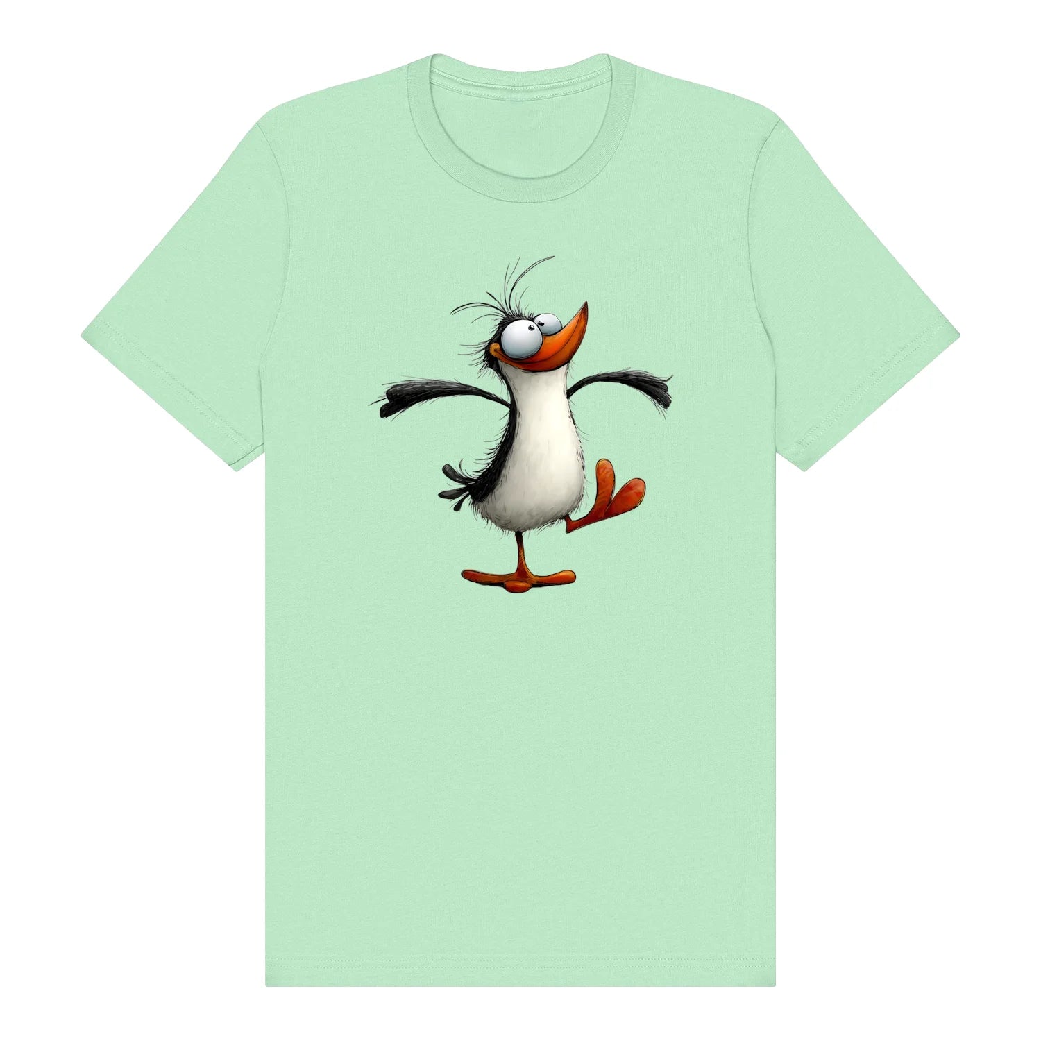 T-shirt Quirky Bird graphic 0045 - Mint