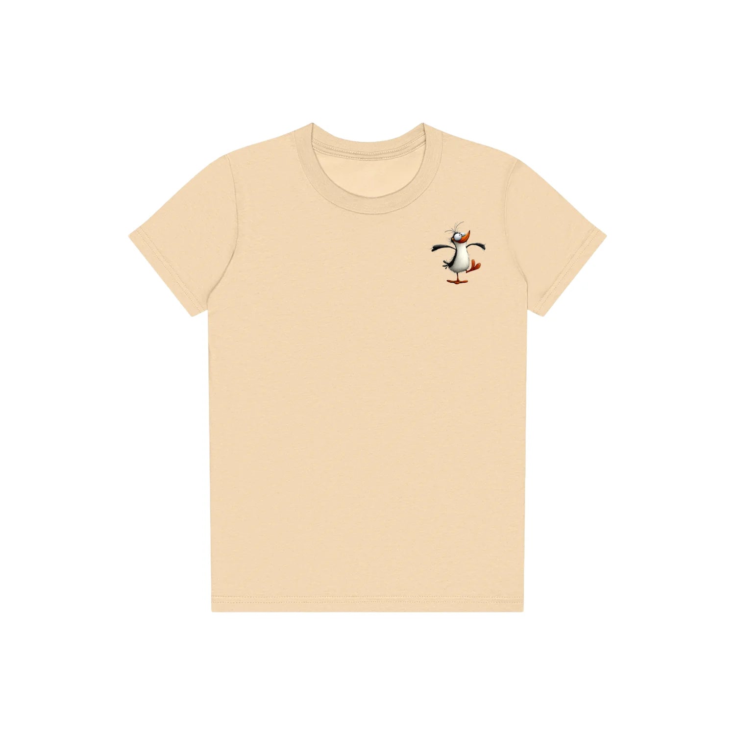 T-shirt Quirky Bird graphic 0045 - Soft Cream