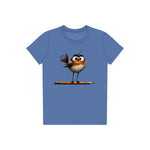 T-shirt Quirky Bird graphic 0046 - Columbia Blue
