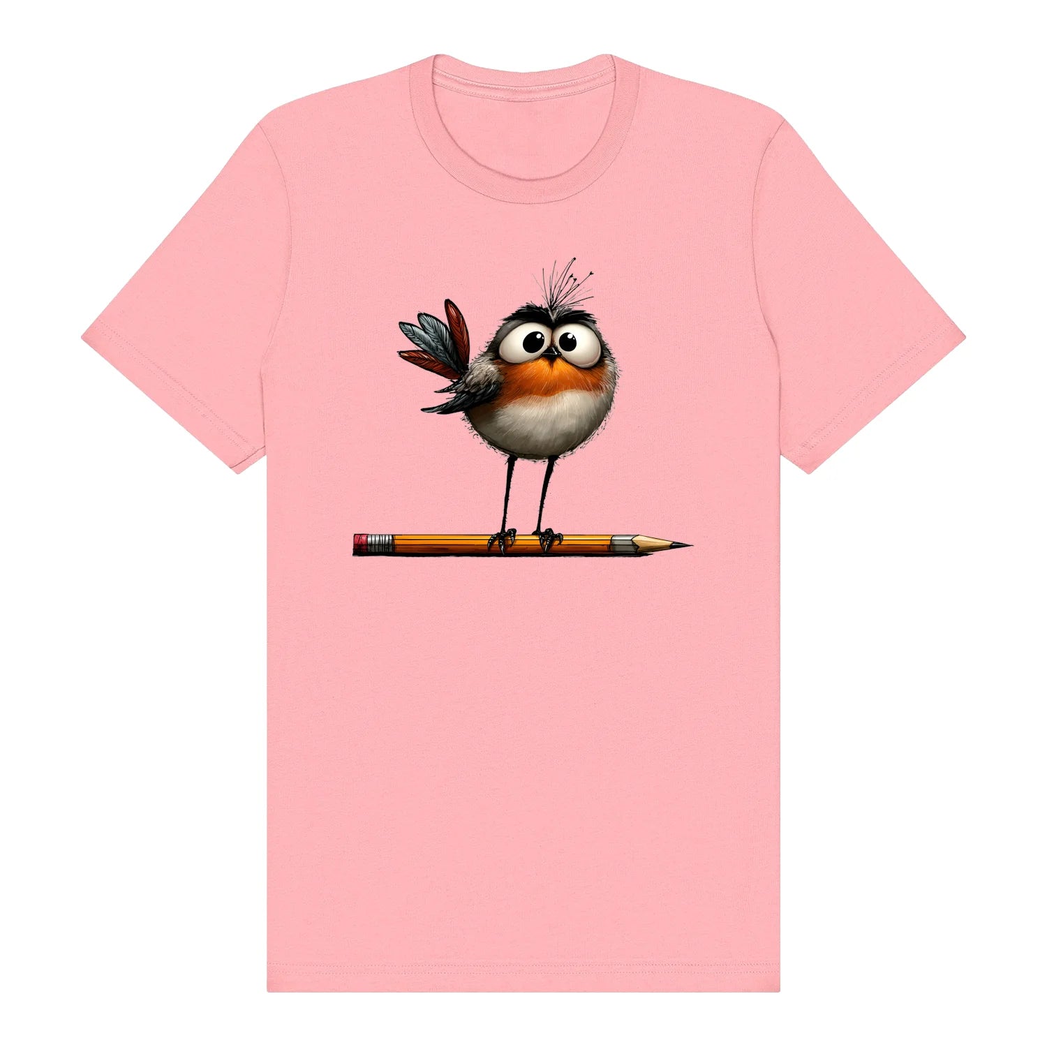 T-shirt Quirky Bird graphic 0046 - Pink