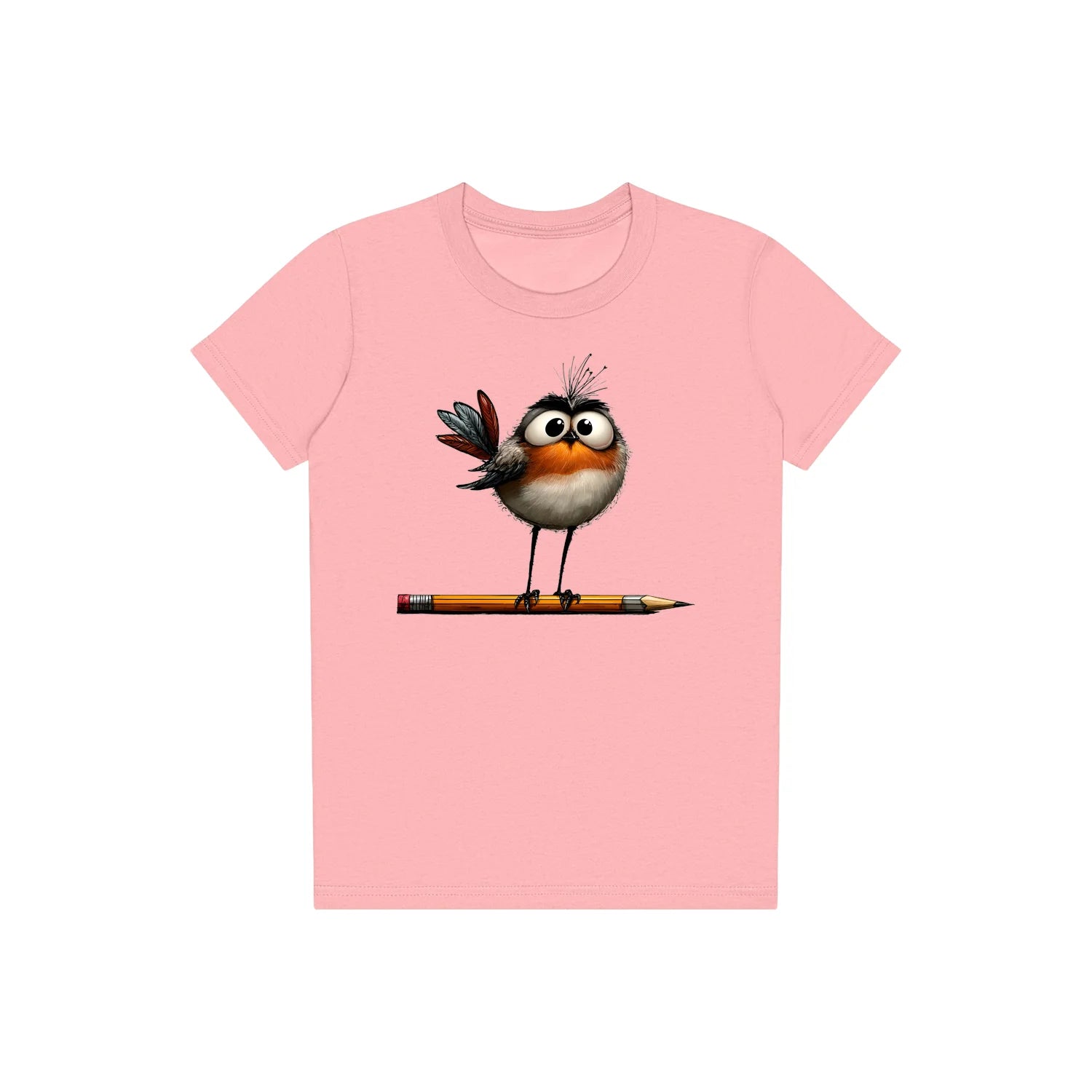 T-shirt Quirky Bird graphic 0046 - Pink