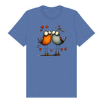 T-shirt Quirky Bird graphic 0047 - Columbia Blue