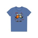 T-shirt Quirky Bird graphic 0047 - Columbia Blue