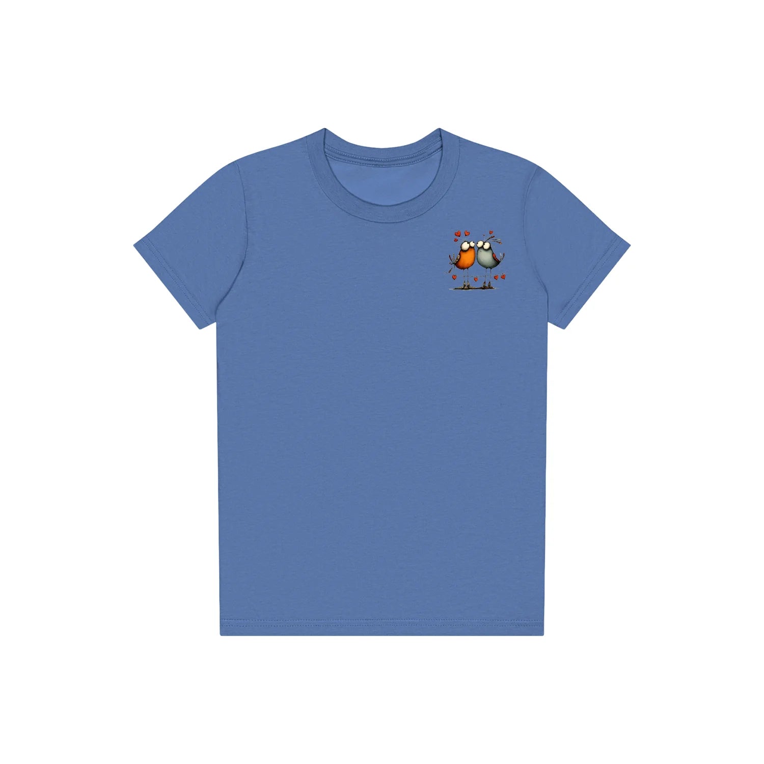 T-shirt Quirky Bird graphic 0047 - Columbia Blue