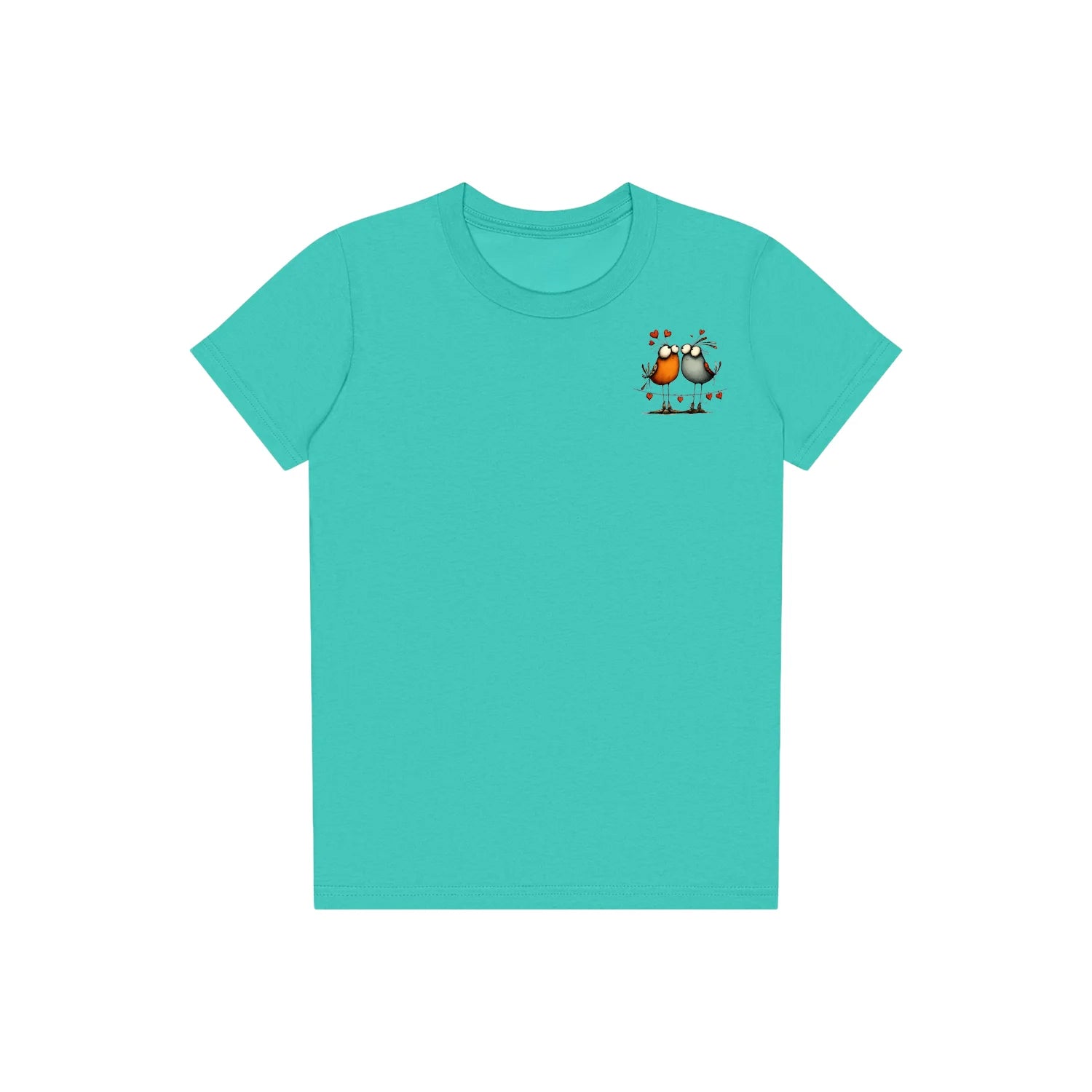 T-shirt Quirky Bird graphic 0047 - Teal