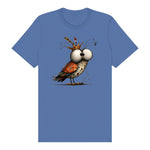 T-shirt Quirky Bird graphic 0048 - Columbia Blue