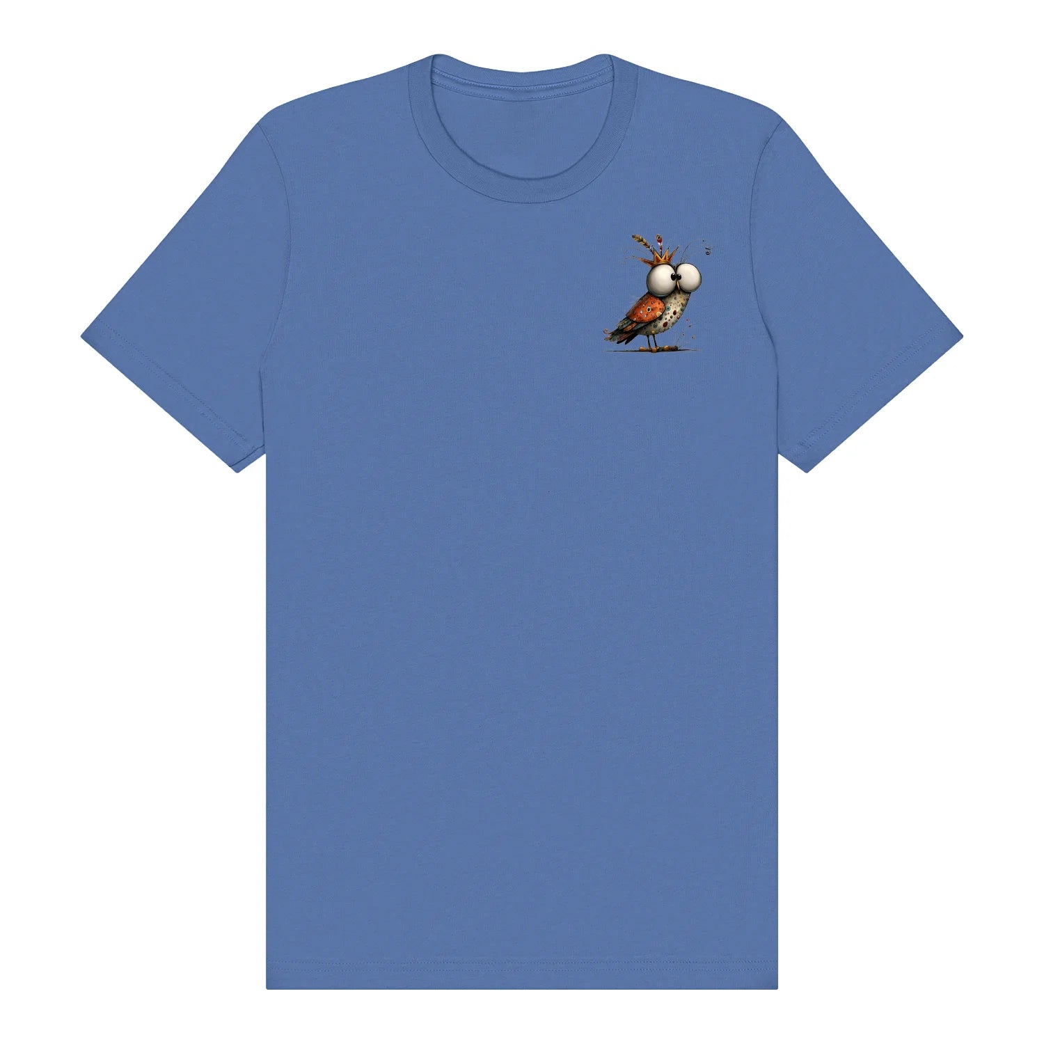 T-shirt Quirky Bird graphic 0048 - Columbia Blue