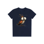 T-shirt Quirky Bird graphic 0048 - Navy