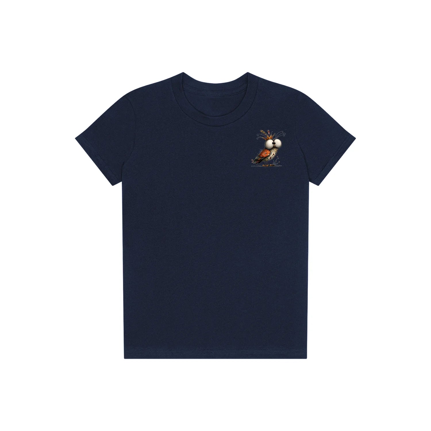 T-shirt Quirky Bird graphic 0048 - Navy
