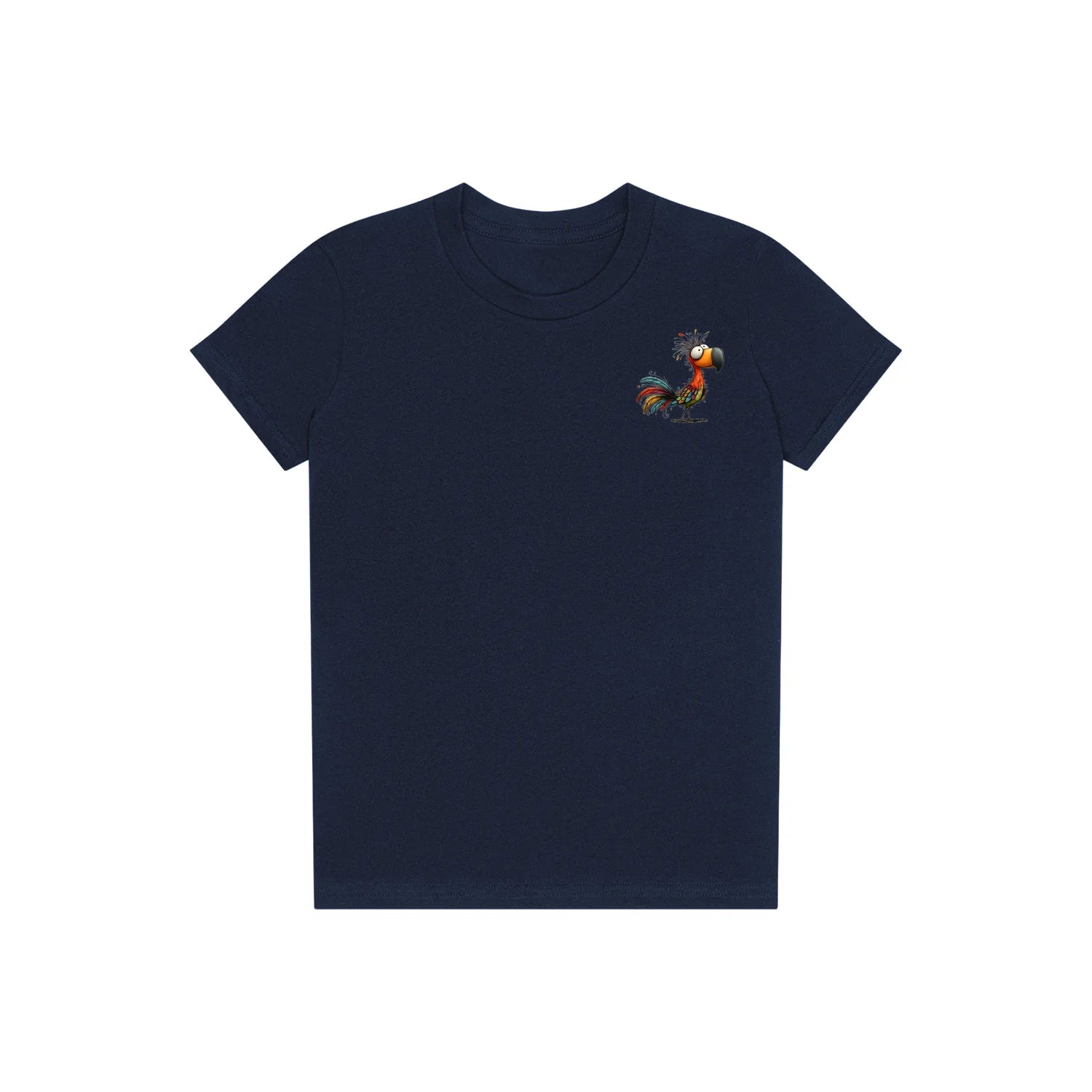 T-shirt Quirky Bird graphic 0049 - Navy
