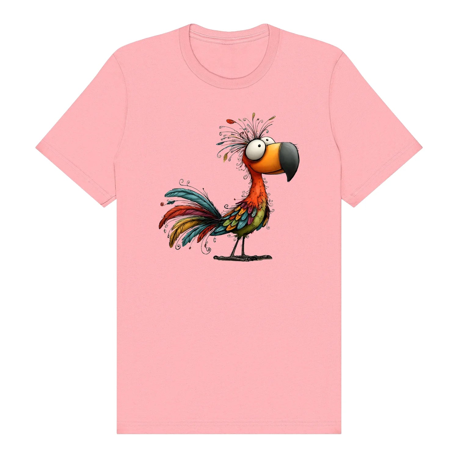 T-shirt Quirky Bird graphic 0049 - Pink