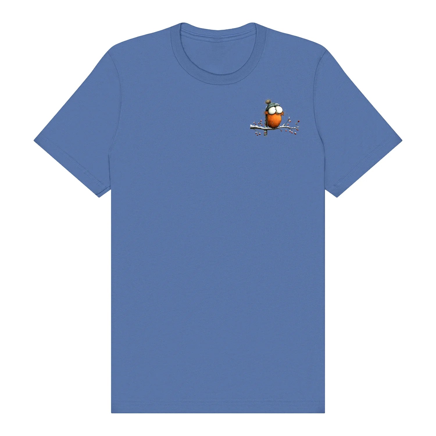 T-shirt Quirky Bird graphic 0050 - Columbia Blue