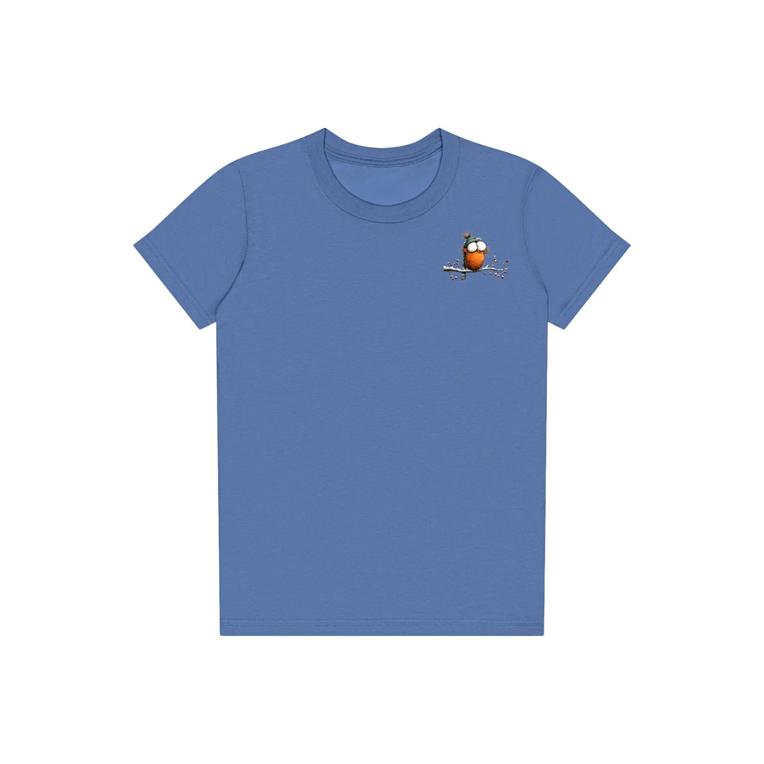 T-shirt Quirky Bird graphic 0050 - Columbia Blue