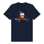 T-shirt Quirky Bird graphic 0050 - Navy
