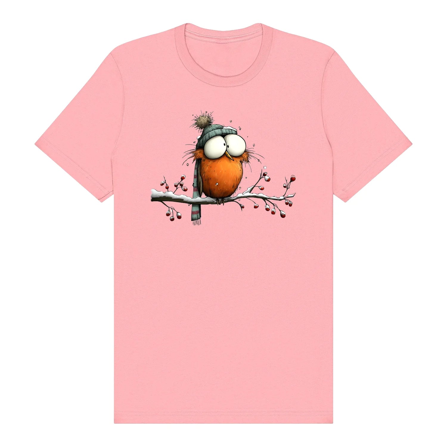 T-shirt Quirky Bird graphic 0050 - Pink
