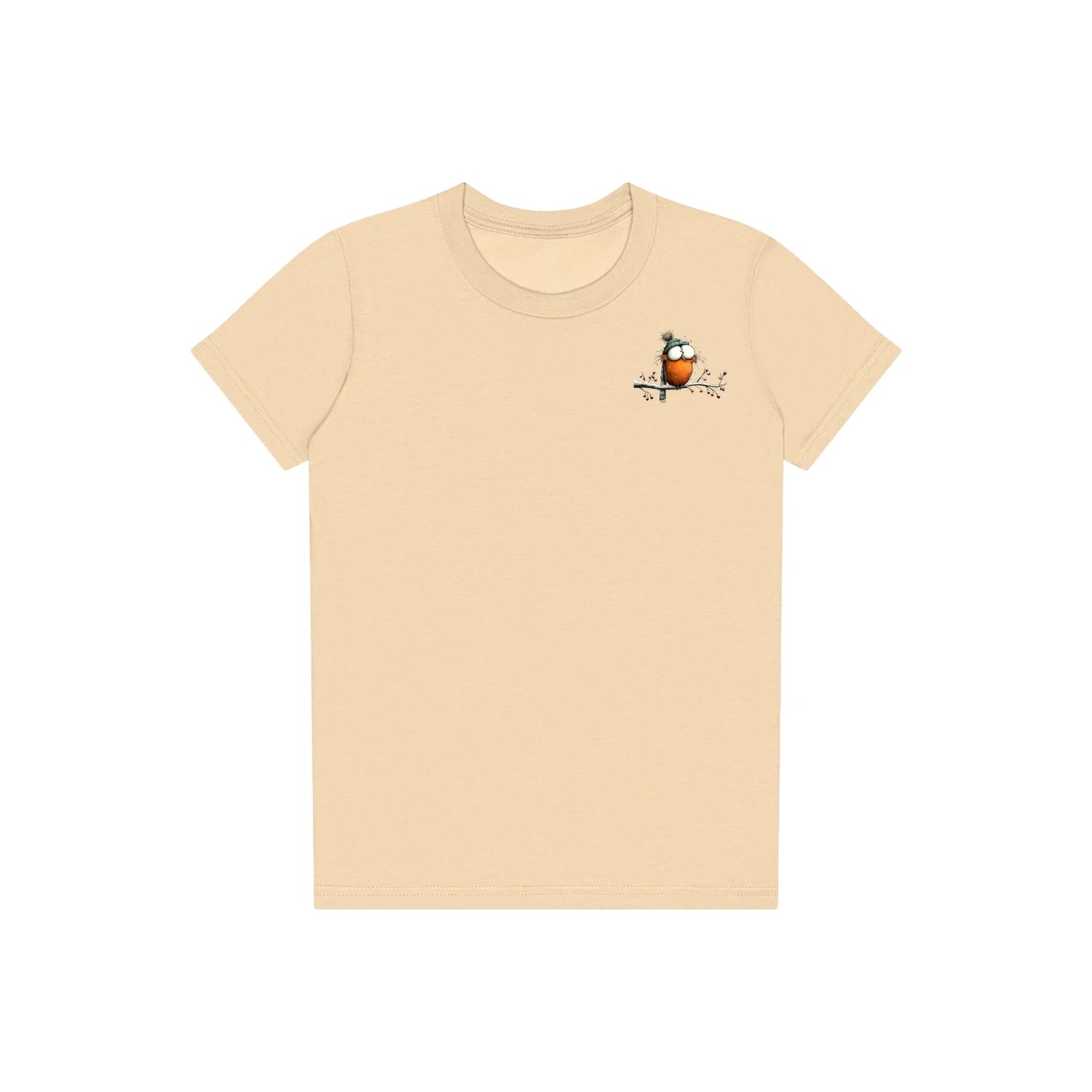 T-shirt Quirky Bird graphic 0050 - Soft Cream